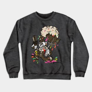 Retro Rainbow Rain Clown Crewneck Sweatshirt